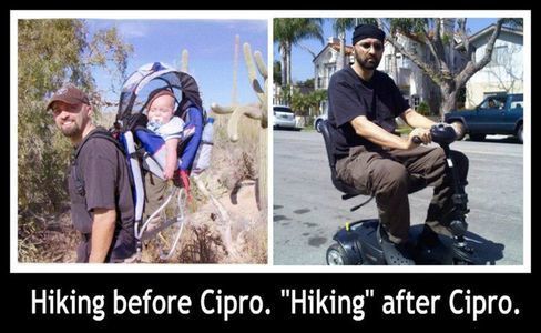Hiking before Cipro, hiking after Cipro Hiking before Cipro, hiking after Cipro