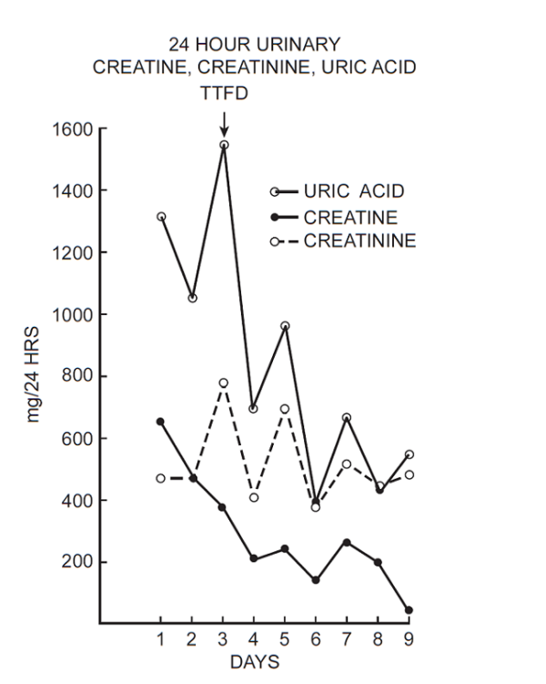 Creatine Creatinine Ratio as a Measure of Energy Metabolism Hormones